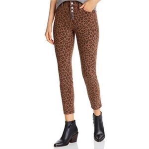 Level 99 Heidi Spiced Leopard High Rise‎ Skinny Pant Jean Jegging Size 25